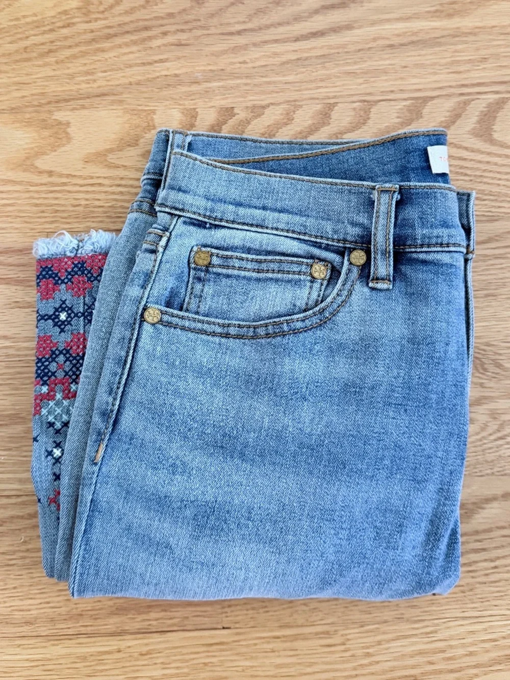 Tory Burch NWT Myers Cropped Boot Jean (27)